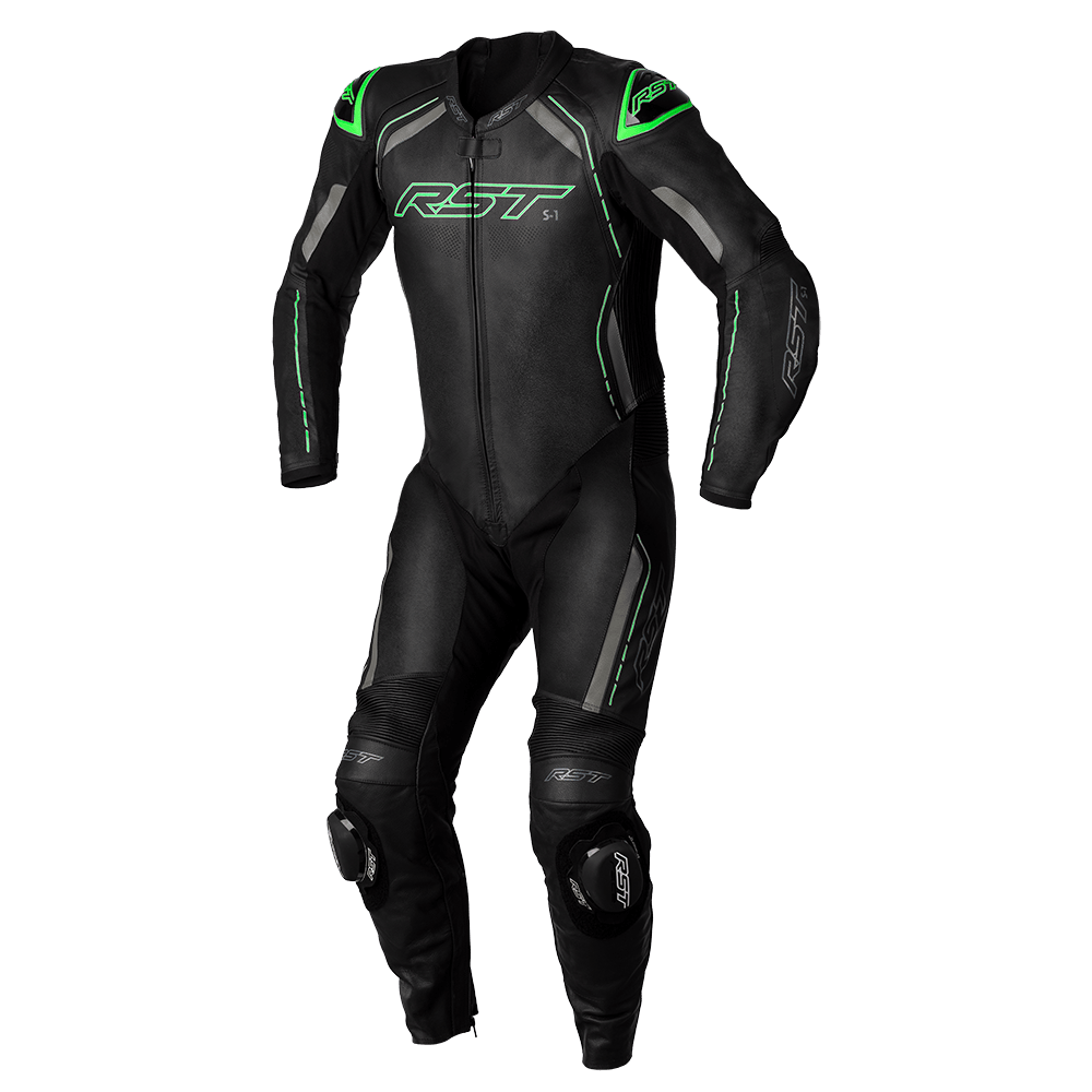 RST S-1 CE 1PCE SUIT - BLACK/GREY/NEON GREEN MONZA IMPORTS sold by Cully's Yamaha