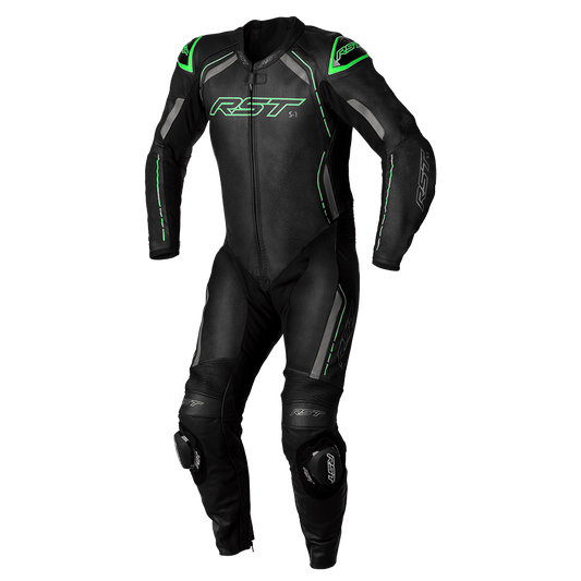 RST S-1 CE 1PCE SUIT - BLACK/GREY/NEON GREEN MONZA IMPORTS sold by Cully's Yamaha