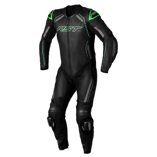 RST S-1 CE 1PCE SUIT - BLACK/GREY/NEON GREEN MONZA IMPORTS sold by Cully's Yamaha