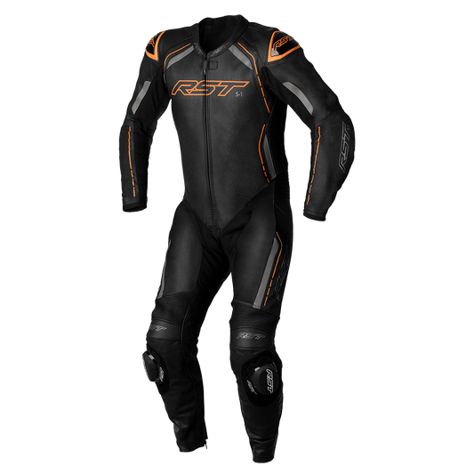 RST S-1 CE 1PCE SUIT - BLACK/GREY/NEON ORANGE MONZA IMPORTS sold by Cully's Yamaha