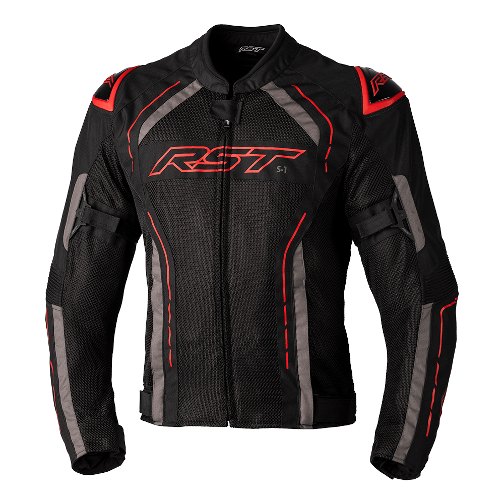 RST S-1 CE VENTED JACKET - BLACK/RED MONZA IMPORTS sold by Cully's Yamaha