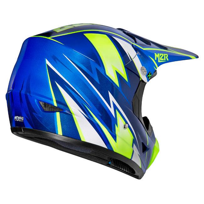 M2R XYOUTH THUNDER YOUTH HELMET PC2 HELMET - BLUE MCLEOD ACCESSORIES (P) sold by Cully's Yamaha