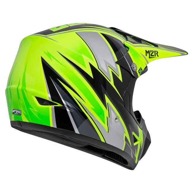 M2R XYOUTH THUNDER YOUTH PC3 HELMET - HI VIS MCLEOD ACCESSORIES (P) sold by Cully's Yamaha
