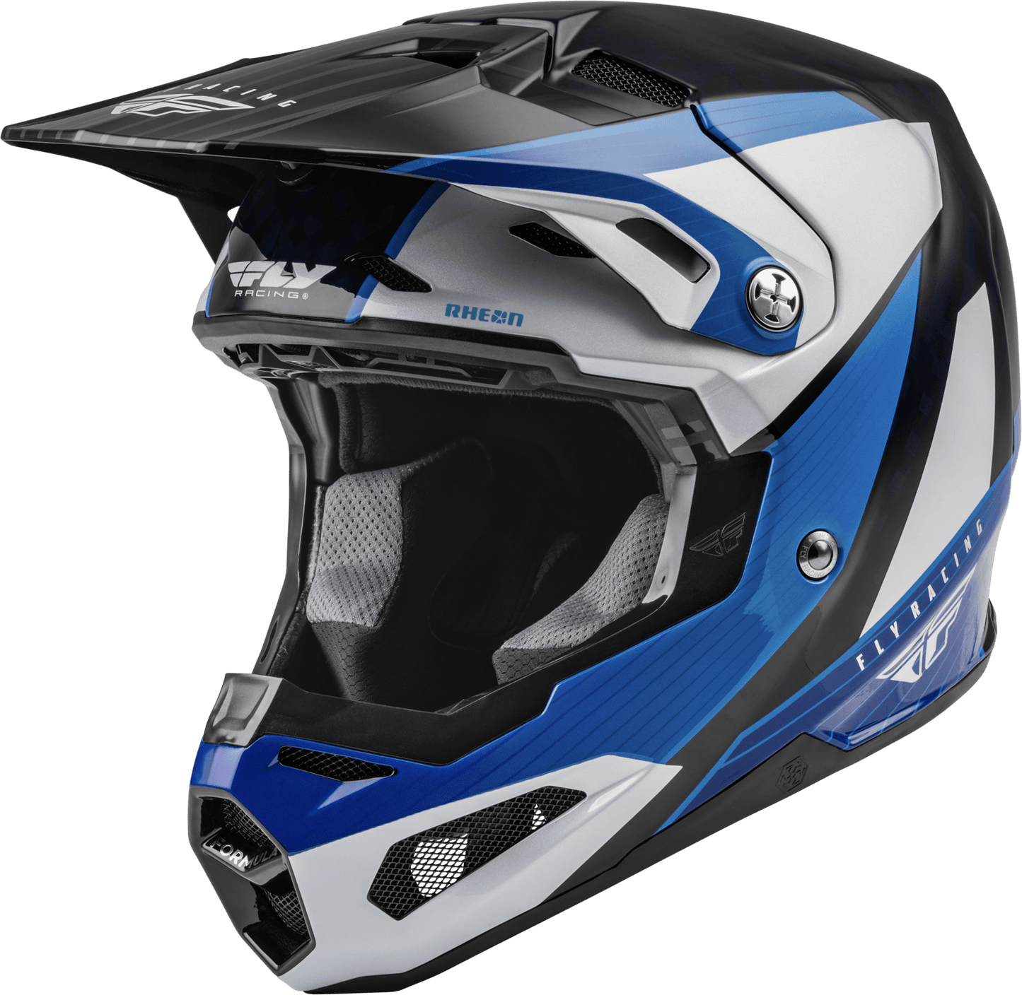 FLY PRIME FORMULA CARBON HELMET - BLUE/WHITE/BLUE MCLEOD ACCESSORIES (P) sold by Cully's Yamaha