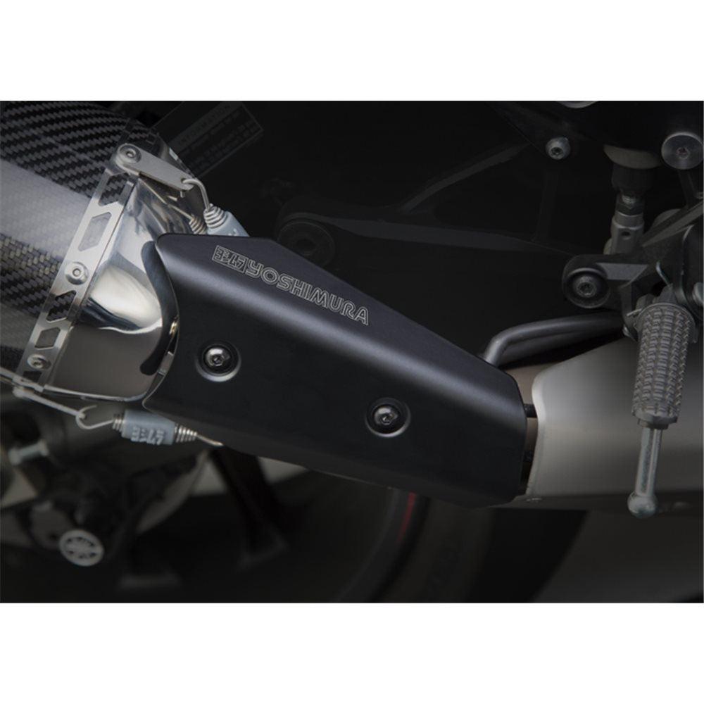 YOSHIMURA Alpha STAINLESS STEEL/ CARBON FIBER SLIP ON- YZF-R1 2015-2017 SERCO PTY LTD sold by Cully's Yamaha