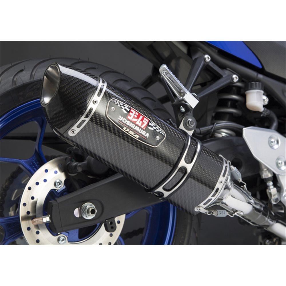 YOSHIMURA R77 STAINLESS STEEL/CARBON FIBRE EXHAUST SYSTEM- YZF-R3 2015-2017 SERCO PTY LTD sold by Cully's Yamaha