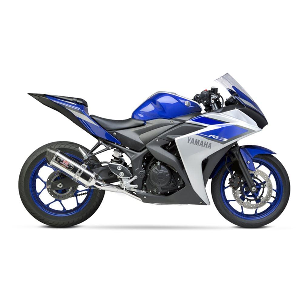 YOSHIMURA R77 STAINLESS STEEL/ CARBON FIBRE TIP- YZF-R3 2015-2017 SERCO PTY LTD sold by Cully's Yamaha