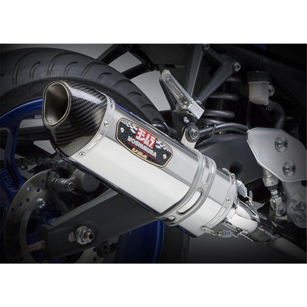 YOSHIMURA R77 STAINLESS STEEL/ CARBON FIBRE TIP- YZF-R3 2015-2017 SERCO PTY LTD sold by Cully's Yamaha