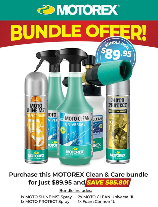 MOTOREX CLEAN & CARE BUNDLE A1 ACCESSORY IMPORTS sold by Cully's Yamaha