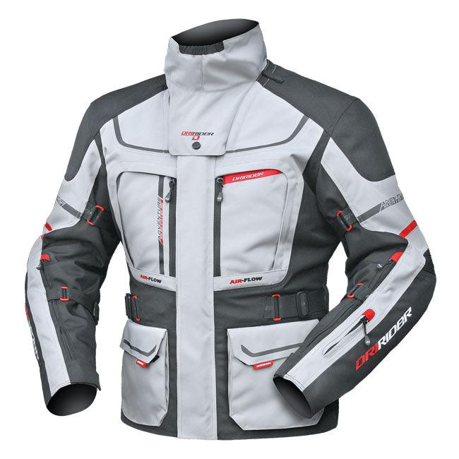 DRIRIDER VORTEX ADVENTURE 2 JACKET - GREY/BLACK MCLEOD ACCESSORIES (P) sold by Cully's Yamaha