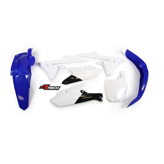 R-TECH PLASTICS KIT YZ250F 14-18/ YZ450F 14-17- OEM/ WHITE/ BLUE JOHN TITMAN RACING SERVICES sold by Cully's Yamaha