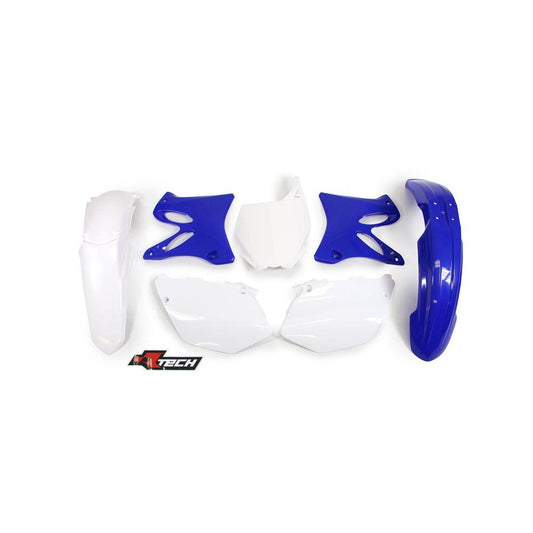 R-TECH PLASTICS KIT YZ125/ YZ250 2006-2014- OEM/ WHITE/ BLACK JOHN TITMAN RACING SERVICES sold by Cully's Yamaha