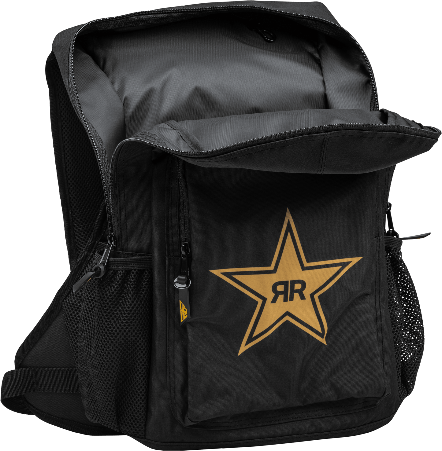 FLY 2023 JUMP PACK ROCKSTAR BACKPACK - BLACK/GOLD MCLEOD ACCESSORIES (P) sold by Cully's Yamaha