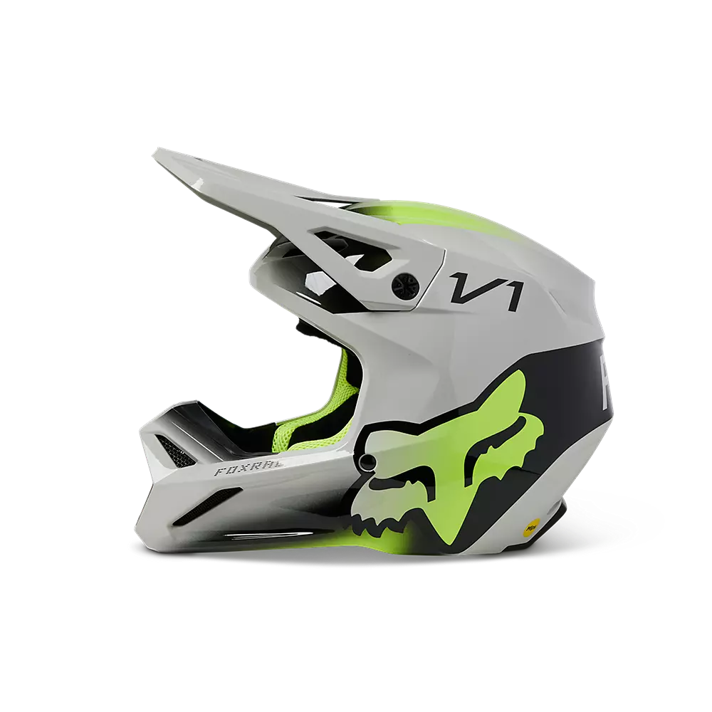 FOX 2023 YOUTH V1 TOXSYK HELMET - STEEL GREY FOX RACING AUSTRALIA sold by Cully's Yamaha