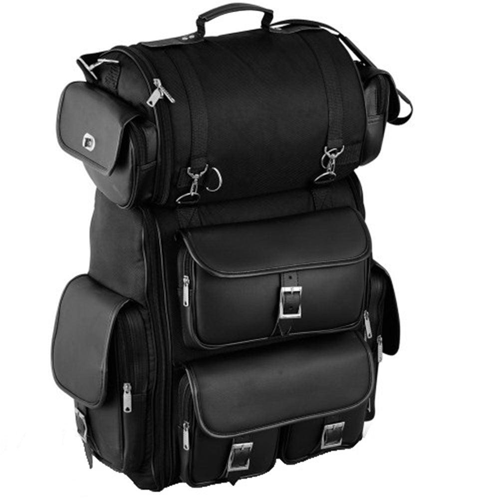 TENTENTHS SISSY SADDLE BAG (SIDE OPENING) - BLACK PAKISTAN LEATHER sold by Cully's Yamaha