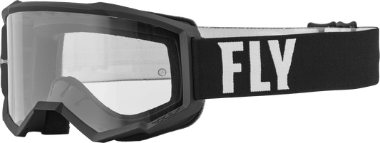 FLY 2023 FOCUS GOGGLES - BLACK/WHITE (CLEAR) MCLEOD ACCESSORIES (P) sold by Cully's Yamaha