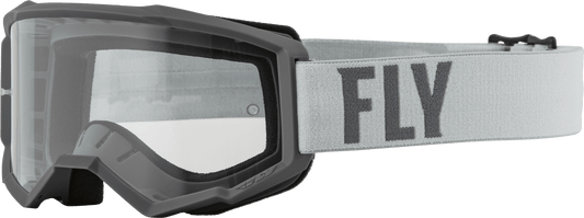 FLY 2023 FOCUS GOGGLES - GREY/DARK GREY (CLEAR) MCLEOD ACCESSORIES (P) sold by Cully's Yamaha