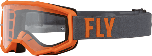 FLY 2023 FOCUS GOGGLES - GREY/ORANGE (CLEAR) MCLEOD ACCESSORIES (P) sold by Cully's Yamaha