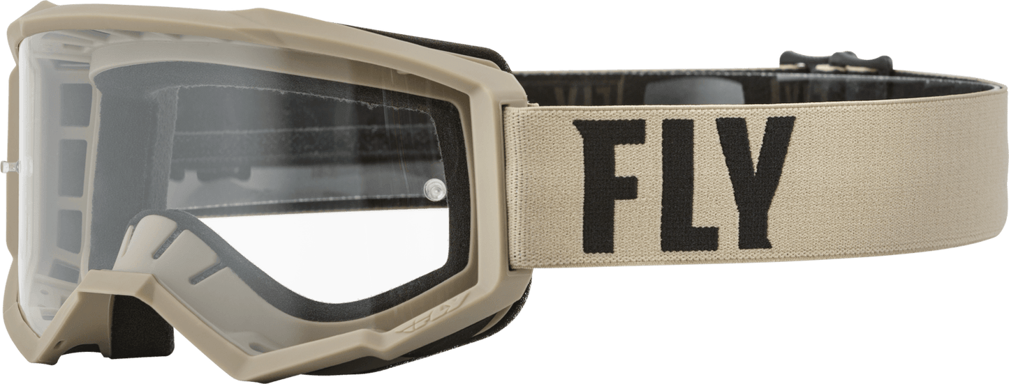 FLY 2023 FOCUS GOGGLES - KHAKI/BROWN (CLEAR) MCLEOD ACCESSORIES (P) sold by Cully's Yamaha