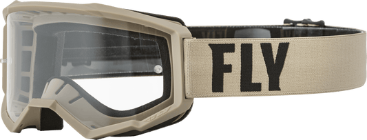 FLY 2023 FOCUS GOGGLES - KHAKI/BROWN (CLEAR) MCLEOD ACCESSORIES (P) sold by Cully's Yamaha