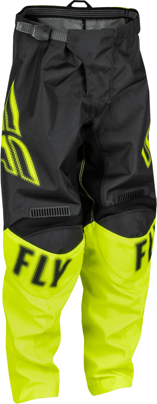 FLY 2023 YOUTH F-16 PANTS - BLACK/HI-VIS MCLEOD ACCESSORIES (P) sold by Cully's Yamaha