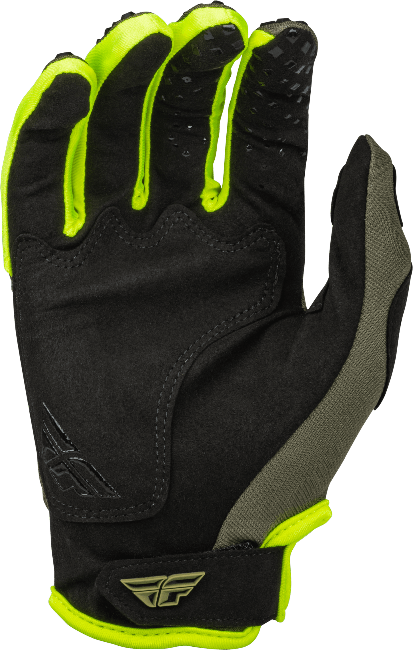 FLY 2023 KINETIC GLOVES - OLIVE GREEN/HI-VIS MCLEOD ACCESSORIES (P) sold by Cully's Yamaha