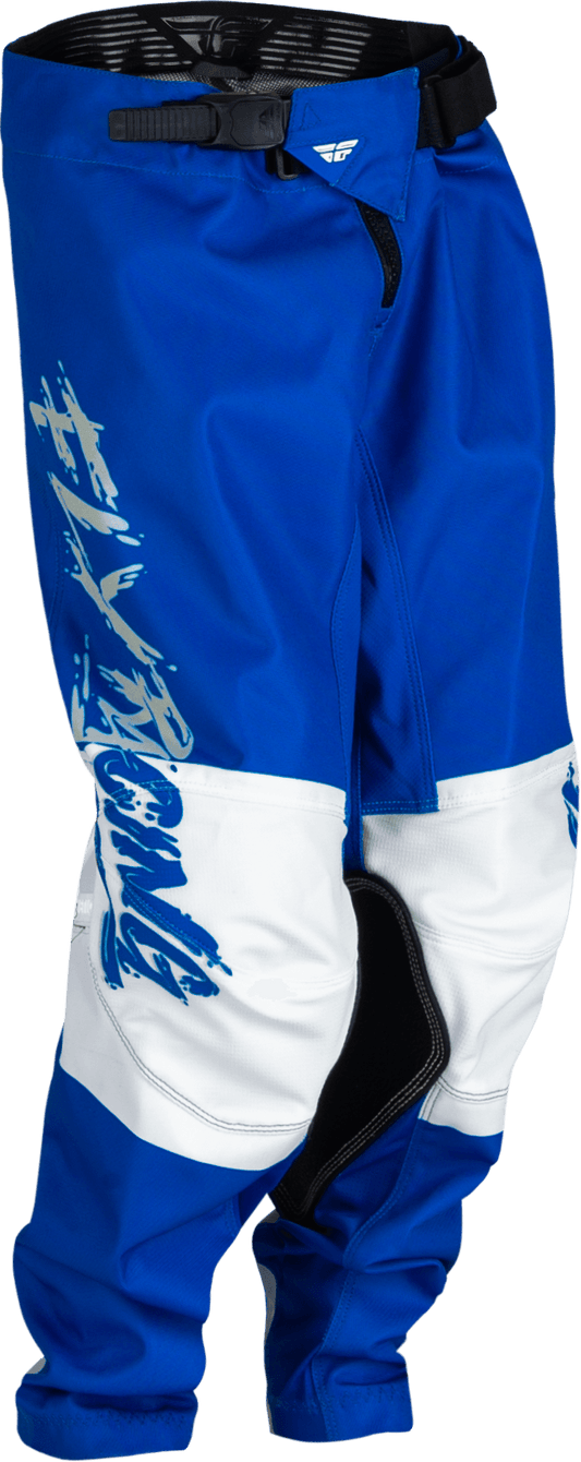 FLY 2023 YOUTH KINETIC KHAOS PANTS - LIGHT GREY/BLUE/WHITE MCLEOD ACCESSORIES (P) sold by Cully's Yamaha