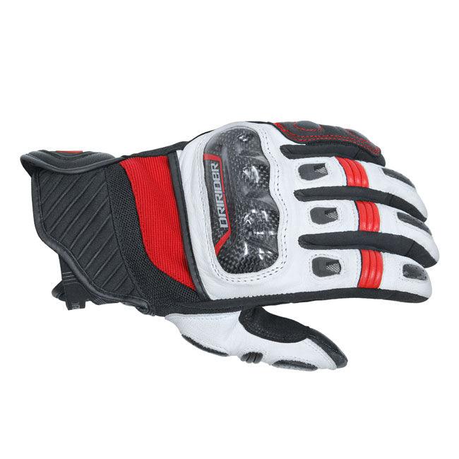 DRIRIDER STRIKE GLOVES - BLACK/RED/WHITE MCLEOD ACCESSORIES (P) sold by Cully's Yamaha