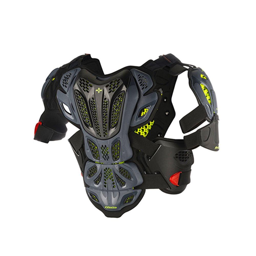 ALPINESTARS A10 CHEST ARMOUR- BLACK/ RED/ YELLOW MONZA IMPORTS sold by Cully's Yamaha