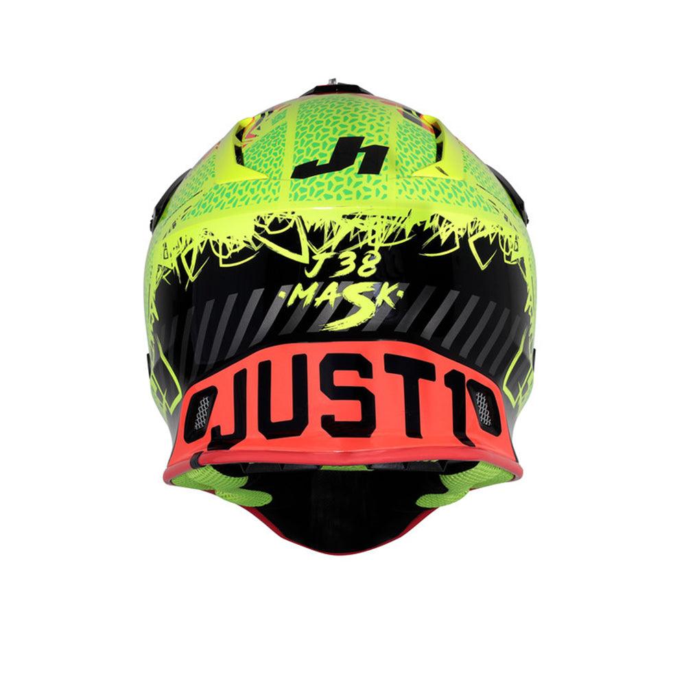 JUST1 J38 MASK 2021 HELMET - FLUO YELLOW/RED/BLACK GLOSS FICEDA ACCESSORIES sold by Cully's Yamaha