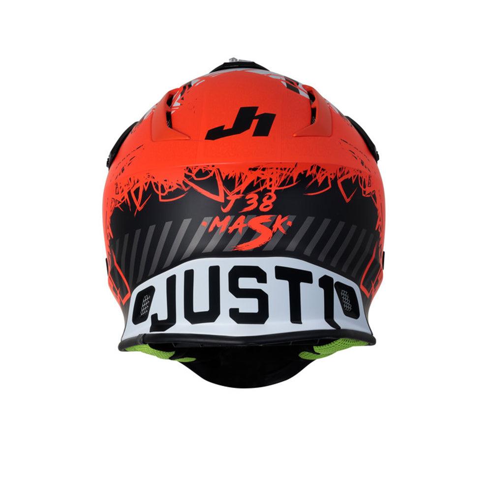 JUST1 J38 MASK 2021 HELMET - FLUO ORANGE TITANIUM/BLACK MATT FICEDA ACCESSORIES sold by Cully's Yamaha