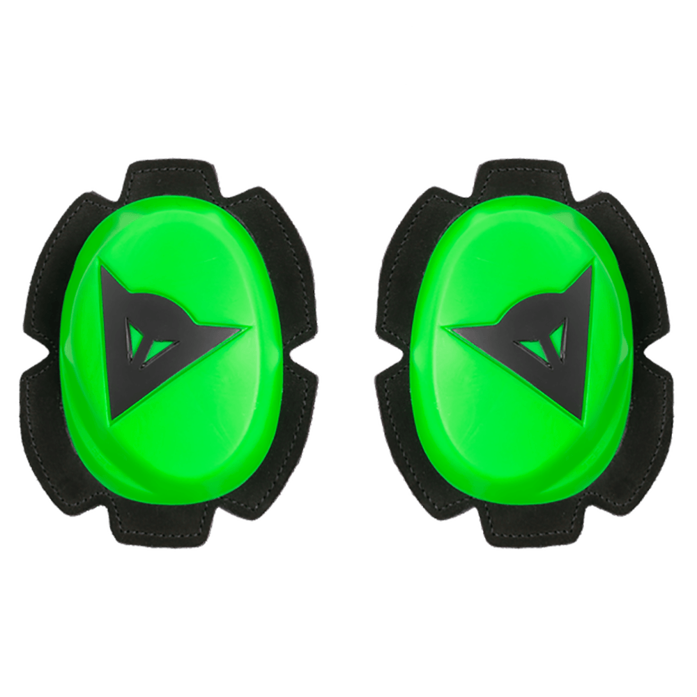 DAINESE PISTA KNEE SLIDERS - FLUO GREEN/BLACK MCLEOD ACCESSORIES (P) sold by Cully's Yamaha