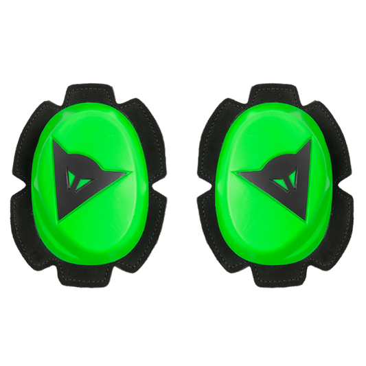 DAINESE PISTA KNEE SLIDERS - FLUO GREEN/BLACK MCLEOD ACCESSORIES (P) sold by Cully's Yamaha