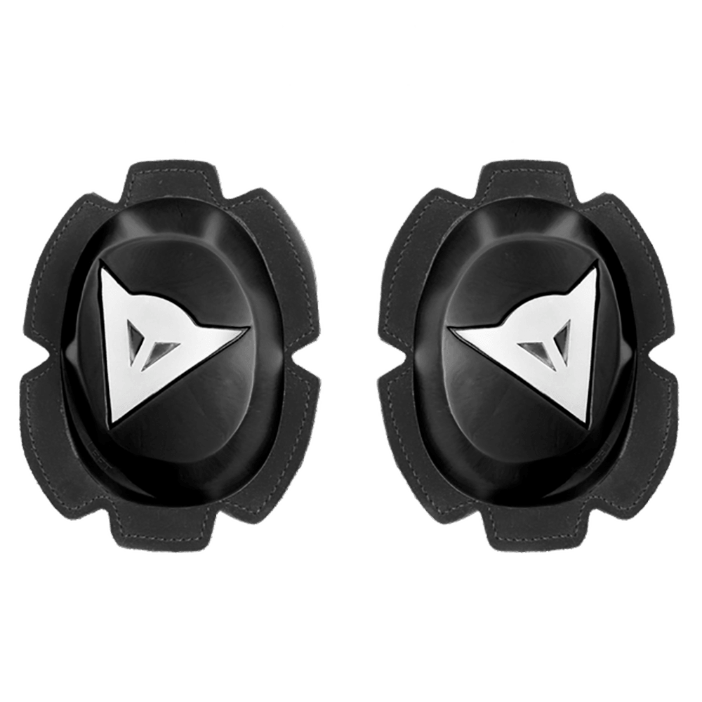 DAINESE PISTA RAIN KNEE SLIDERS - BLACK/WHITE MCLEOD ACCESSORIES (P) sold by Cully's Yamaha
