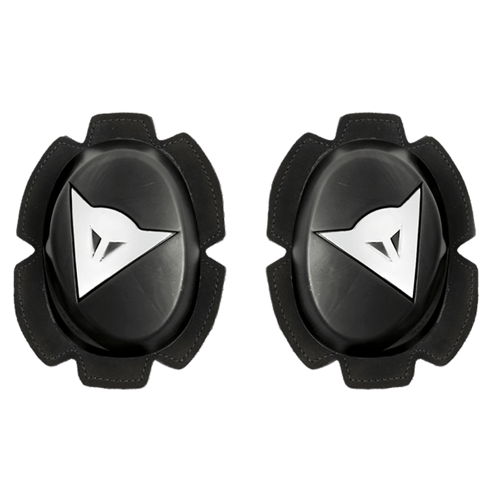 DAINESE PISTA HD KNEE SLIDERS - BLACK/WHITE MCLEOD ACCESSORIES (P) sold by Cully's Yamaha