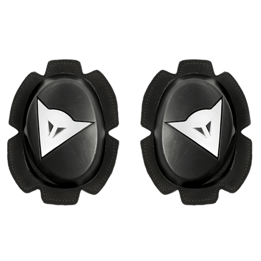 DAINESE PISTA HD KNEE SLIDERS - BLACK/WHITE MCLEOD ACCESSORIES (P) sold by Cully's Yamaha