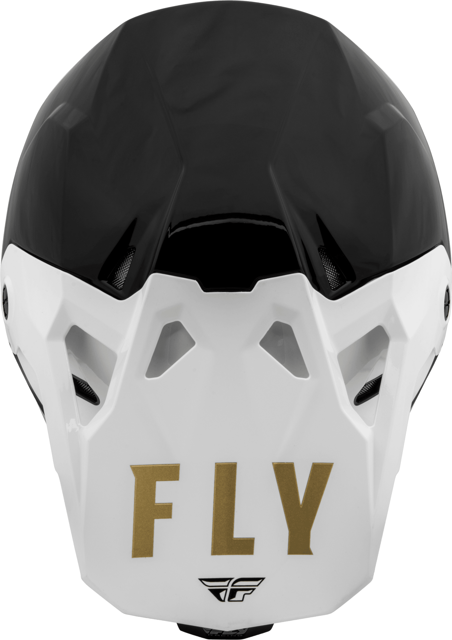 FLY 2023 YOUTH FORMULA CP SLANT HELMET - BLACK/WHITE/GOLD MCLEOD ACCESSORIES (P) sold by Cully's Yamaha