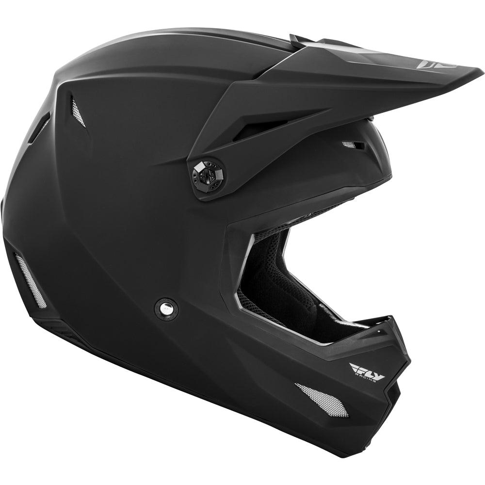 FLY KINETIC SOLID YOUTH HELMET - MATT BLACK MCLEOD ACCESSORIES (P) sold by Cully's Yamaha