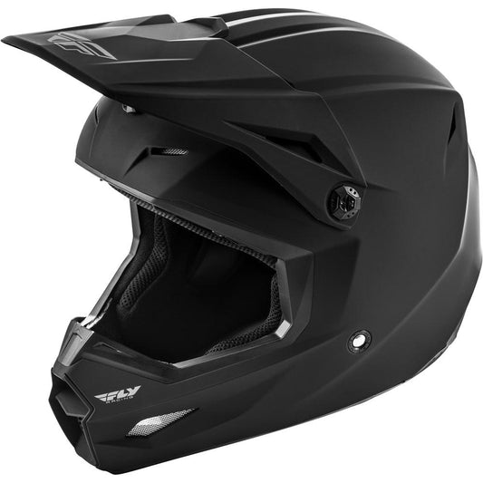 FLY KINETIC SOLID YOUTH HELMET - MATT BLACK MCLEOD ACCESSORIES (P) sold by Cully's Yamaha