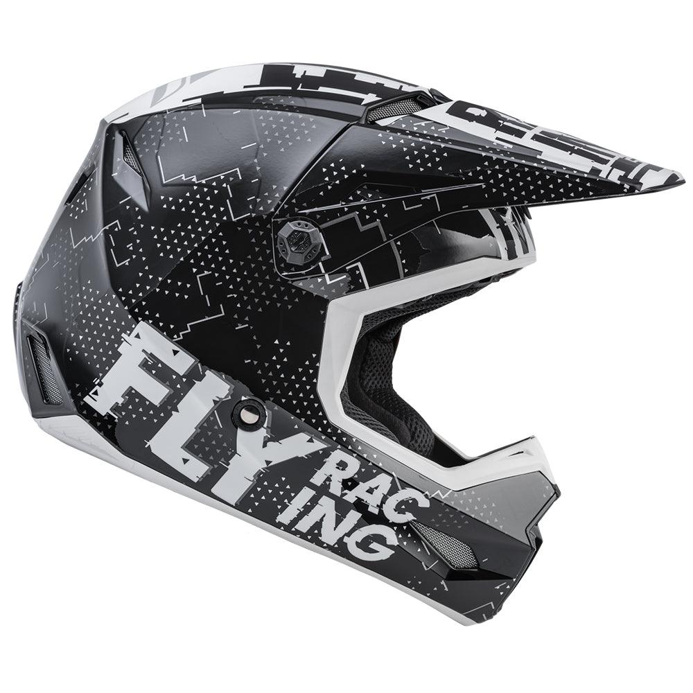 FLY KINETIC SCAN HELMET - BLACK/WHITE MCLEOD ACCESSORIES (P) sold by Cully's Yamaha