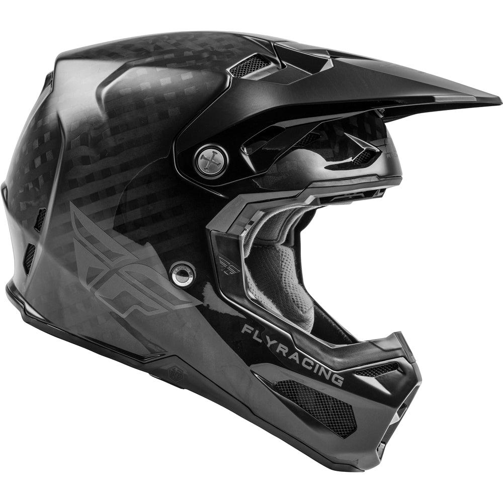 FLY FORMULA CARBON SOLID YOUTH HELMET - BLACK MCLEOD ACCESSORIES (P) sold by Cully's Yamaha