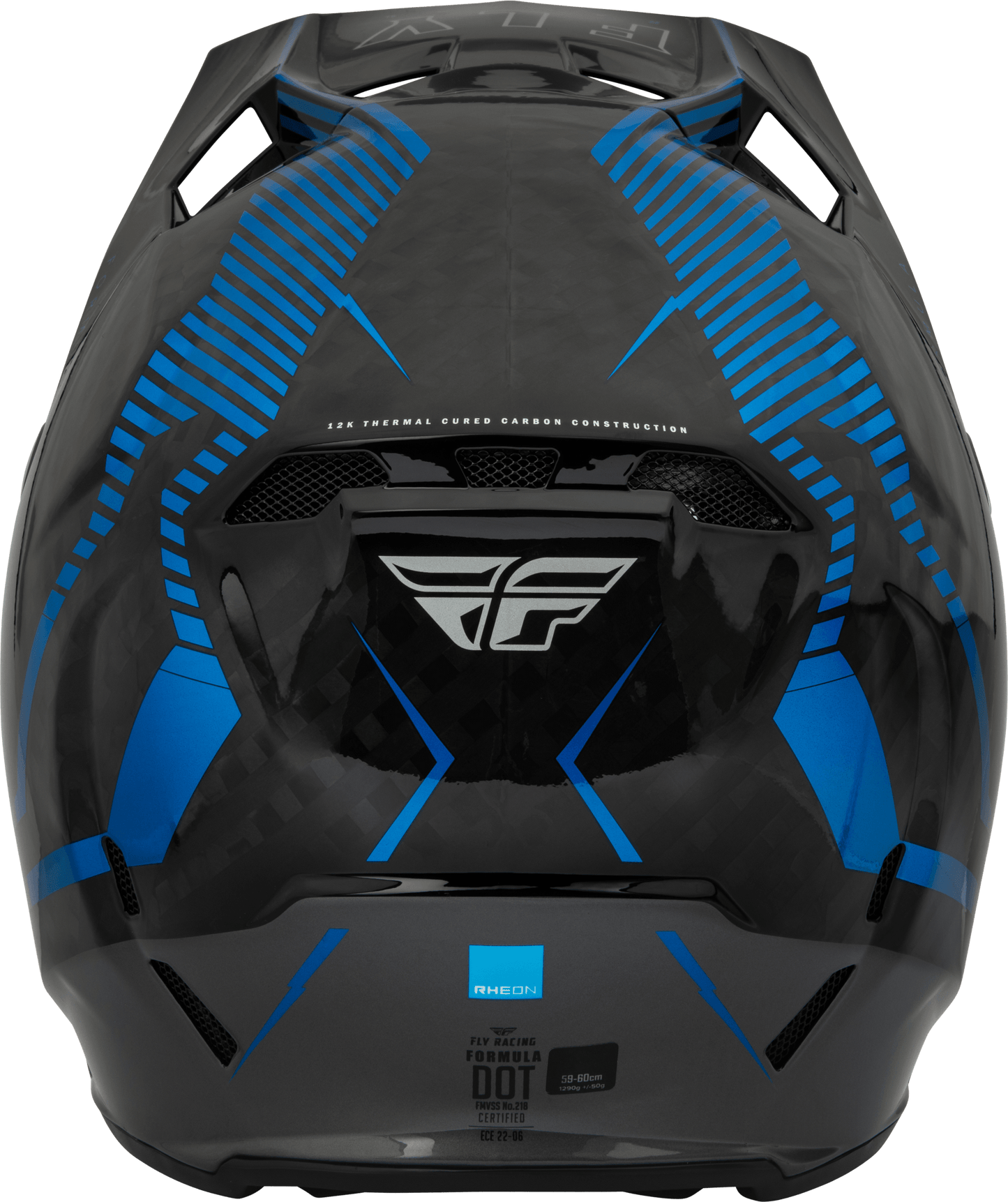 FLY 2023 YOUTH FORMULA CARBON TRACER HELMET - BLUE/BLACK MCLEOD ACCESSORIES (P) sold by Cully's Yamaha
