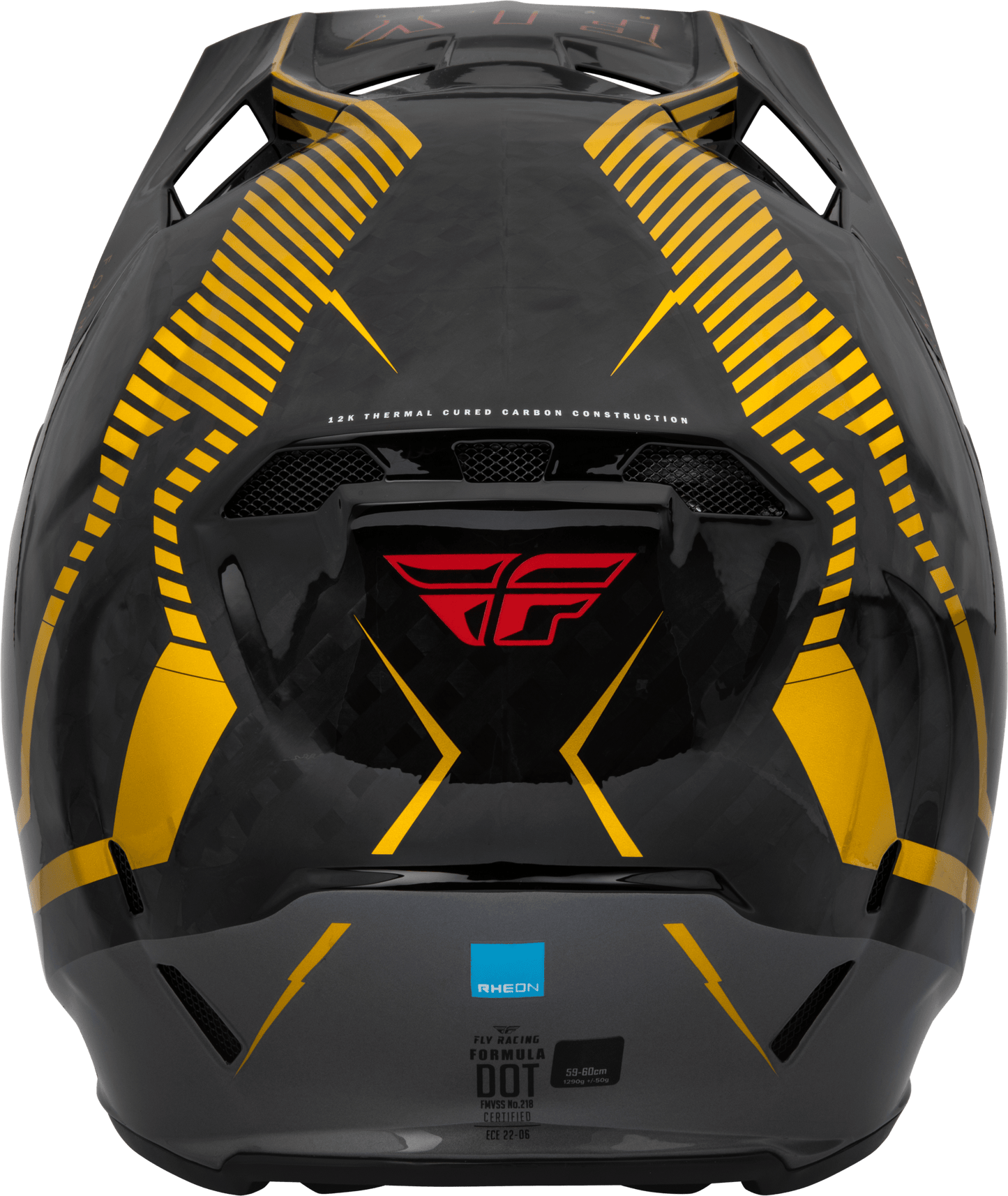 FLY 2023 YOUTH FORMULA CARBON TRACER HELMET - GOLD/BLACK MCLEOD ACCESSORIES (P) sold by Cully's Yamaha