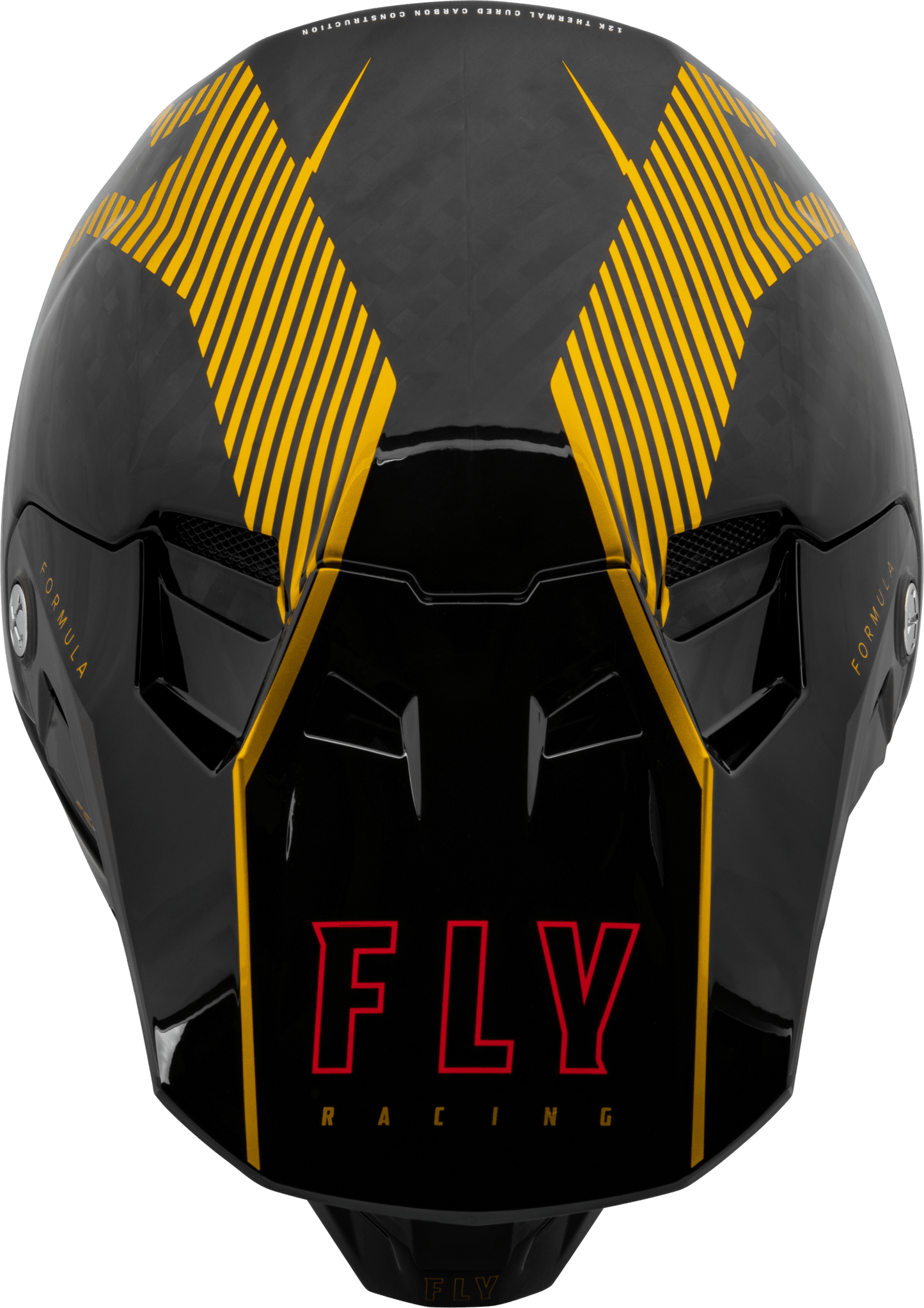 FLY 2023 FORMULA CARBON TRACER HELMET - GOLD/BLACK MCLEOD ACCESSORIES (P) sold by Cully's Yamaha