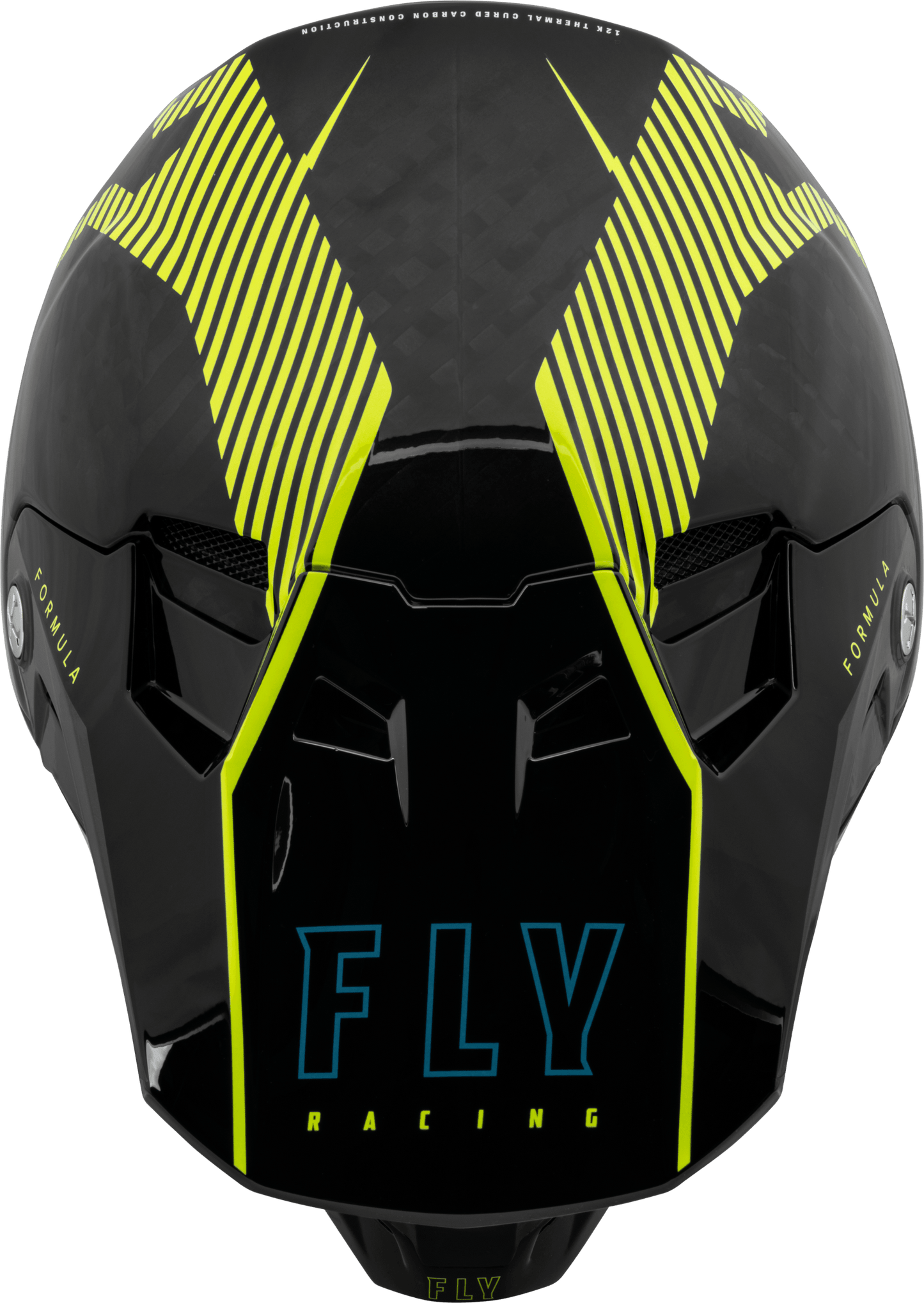 FLY 2023 YOUTH FORMULA CARBON TRACER HELMET - HI-VIS/BLACK MCLEOD ACCESSORIES (P) sold by Cully's Yamaha