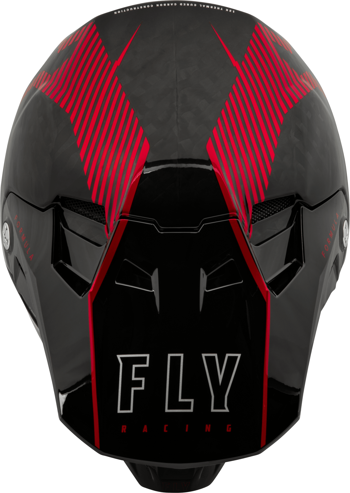 FLY 2023 YOUTH FORMULA CARBON TRACER HELMET - RED/BLACK MCLEOD ACCESSORIES (P) sold by Cully's Yamaha