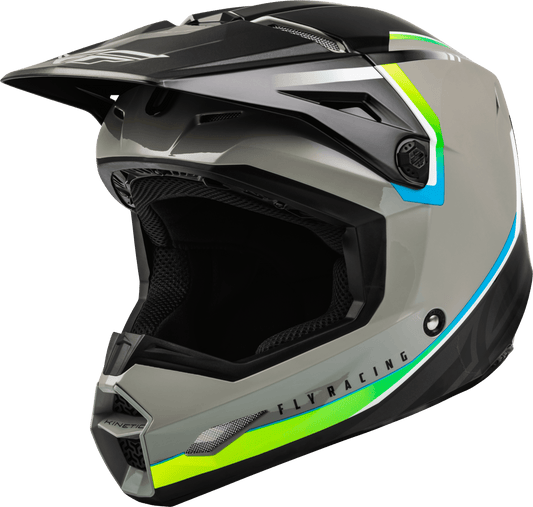 FLY 2023 YOUTH KINETIC VISION ECE HELMET - GREY/BLACK MCLEOD ACCESSORIES (P) sold by Cully's Yamaha
