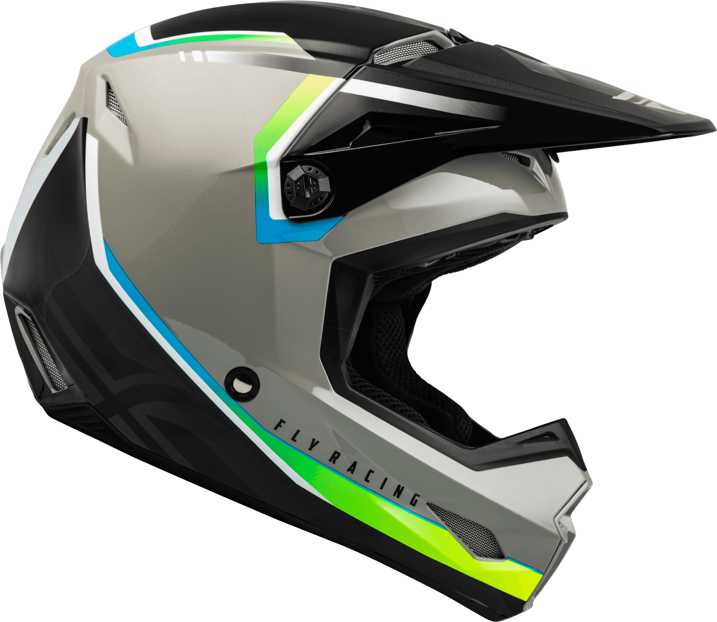 FLY 2023 YOUTH KINETIC VISION ECE HELMET - GREY/BLACK MCLEOD ACCESSORIES (P) sold by Cully's Yamaha