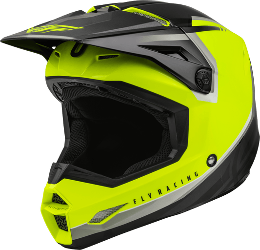 FLY 2023 YOUTH KINETIC VISION ECE HELMET - HI-VIS/BLACK MCLEOD ACCESSORIES (P) sold by Cully's Yamaha