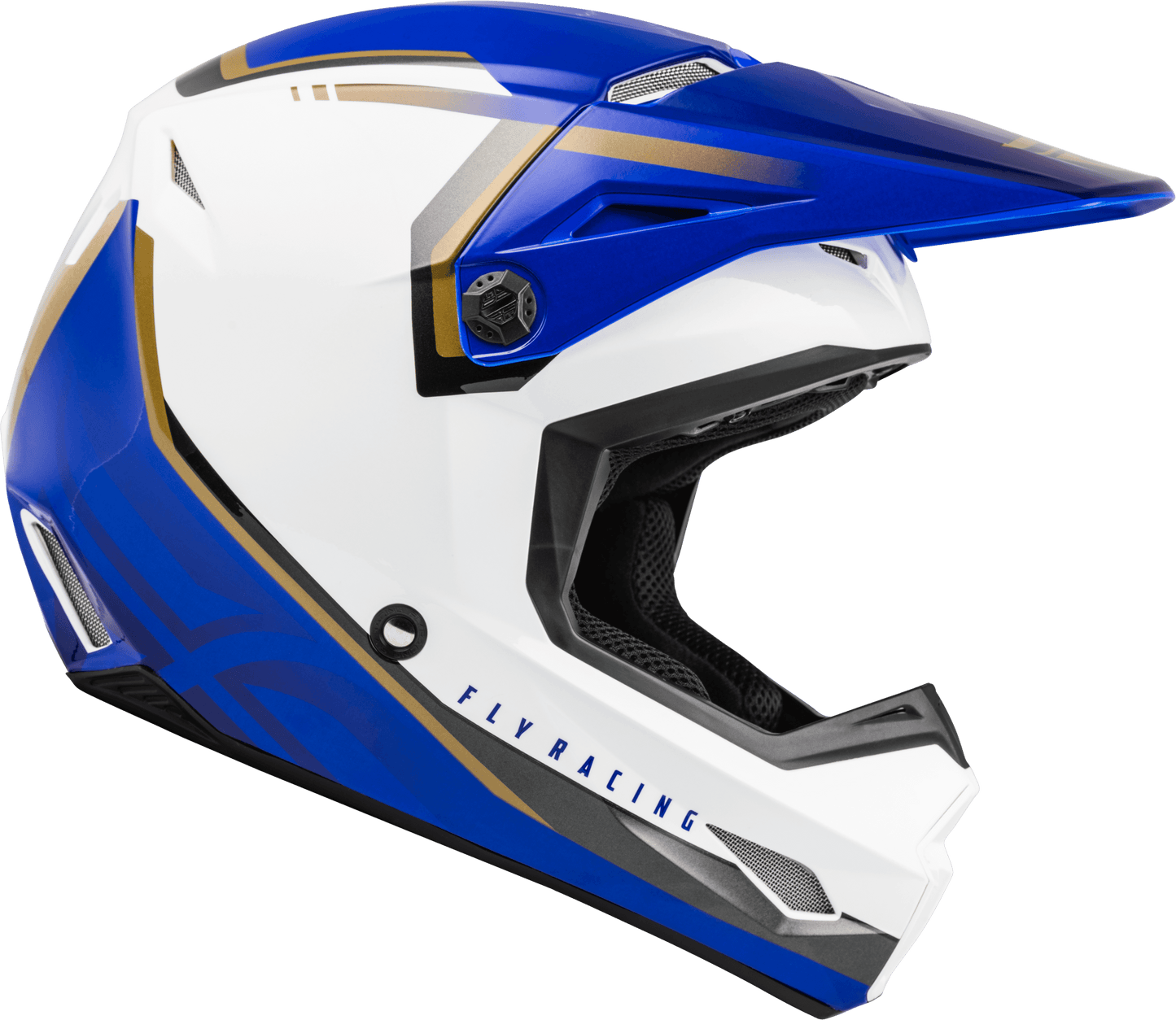FLY 2023 KINETIC VISION ECE HELMET - WHITE/BLUE MCLEOD ACCESSORIES (P) sold by Cully's Yamaha